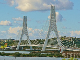 Portimao suspention Bridge river Arade