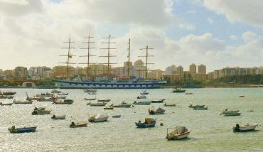 Ferragudo view towards Portimao marine