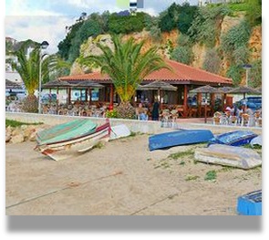 Alvor front fishermans beach with resturants