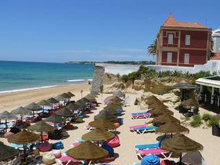 Armacao de Pera conssesion area of beach with sunbed hire